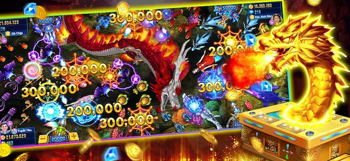 Fish shooting techniques in the Dragon King Fishing game